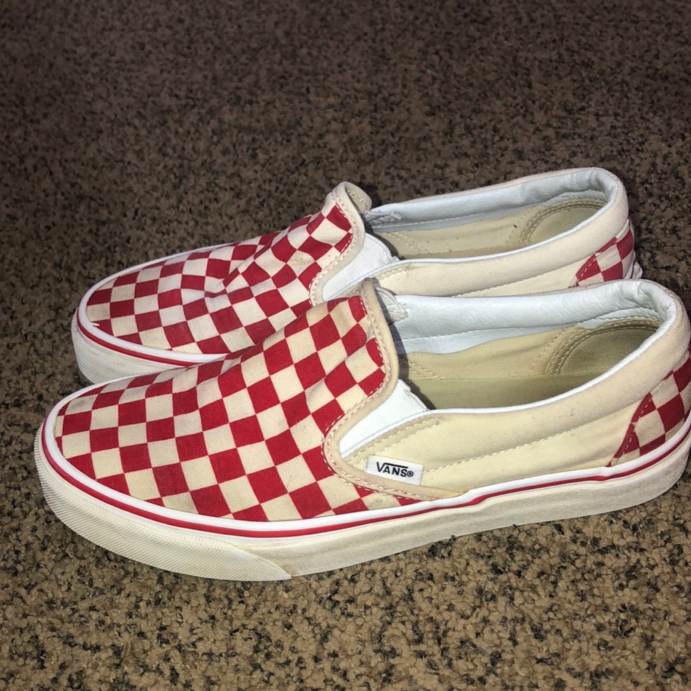 Red checkered vans